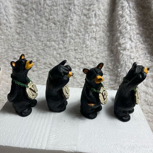 NIB BearFoots NOEL 4 Bears Xmas Collectible Montana Big Sky Carvers Jeff Fleming - Picture 2 of 13
